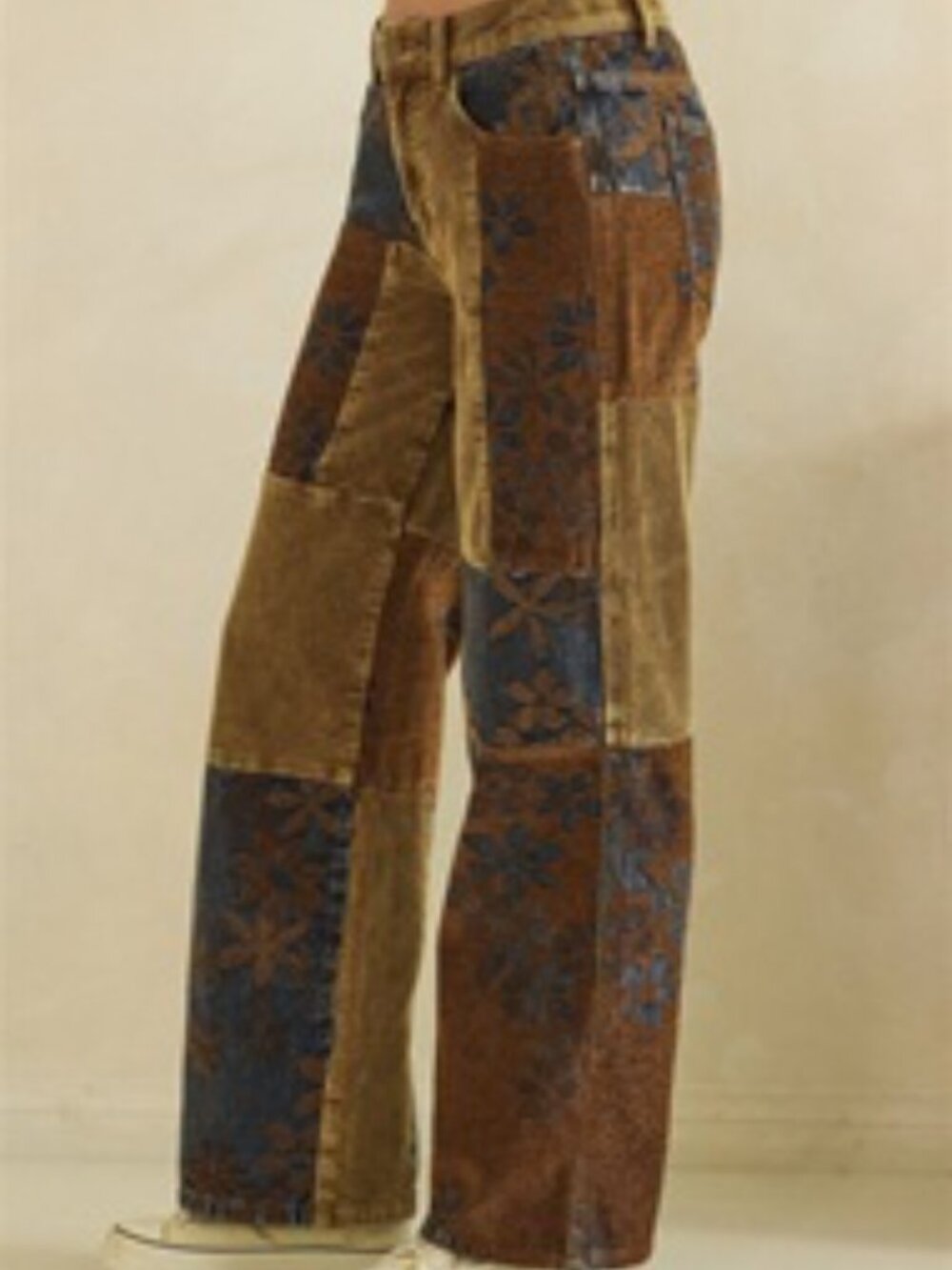 FALL Y2K WIDE LEG PATCHWORK PANTS BY OLI & HALI-BRAND NEW - Picture 2 of 3